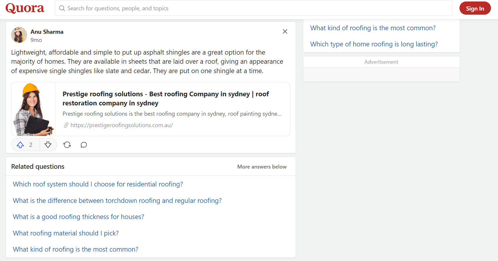 quora questions roofing